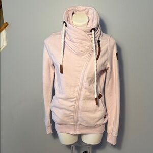 Wanakome Ladies Hestia Heather Pink Full-Zip Sweatshirt. Small.
